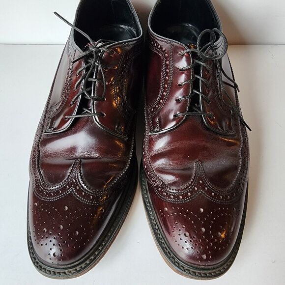 Florsheim Stratford Burgundy Oxblood Mens Size 9.5 Shoes 76400 Lace Wingtips main image 8